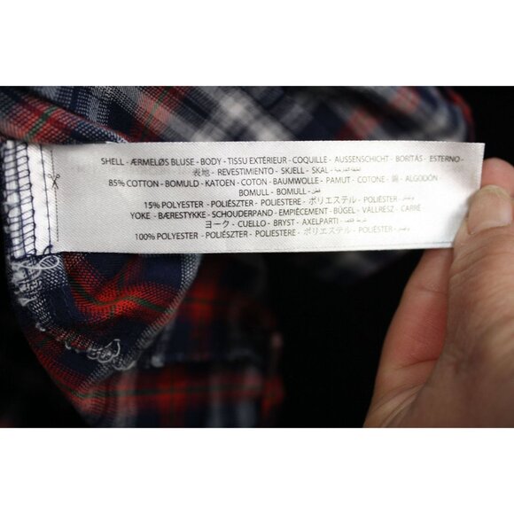 Ariat Pro Series Men's XL Plaid Button-Down Shirt Red/Navy/White Cotton Blend Lo - Picture 7 of 7